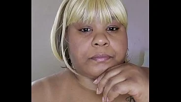 Sexy BBW w/BBC sex toy solo play sloppy head